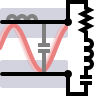 A transmission line is attached to an oscillating circuit and impedance matched.